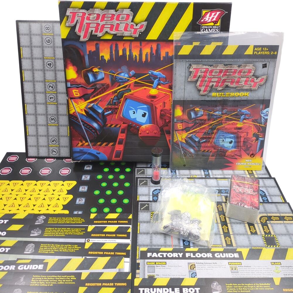 Robo Rally Avalon Hill Board Game Open Box Unplayed Sealed Cards Sealed Pieces